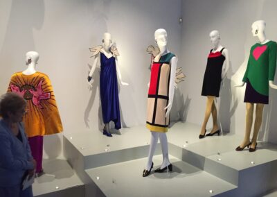 Exhibition build for the YSL exhibition at the Bowes Museum, Durham